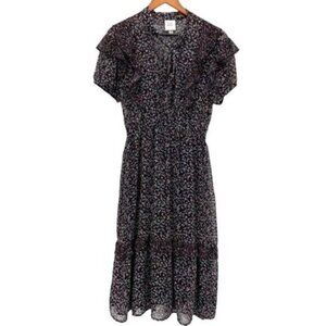 Knox Rose Floral Prairie Tiered Midi Dress